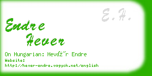 endre hever business card